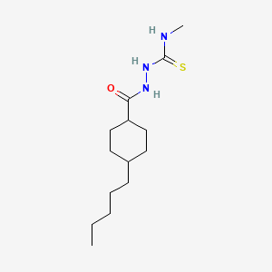 molecular formula C14H27N3OS B2660942 N-methyl-2-[(4-pentylcyclohexyl)carbonyl]-1-hydrazinecarbothioamide CAS No. 866039-75-0