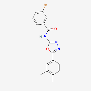 molecular formula C17H14BrN3O2 B2660947 3-bromo-N-[5-(3,4-dimethylphenyl)-1,3,4-oxadiazol-2-yl]benzamide CAS No. 923094-94-4