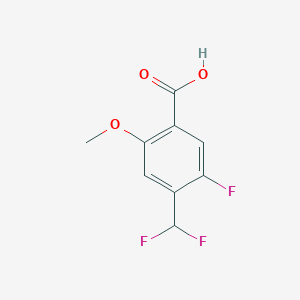 molecular formula C9H7F3O3 B2660950 4-(Difluoromethyl)-5-fluoro-2-methoxybenzoic acid CAS No. 2091401-77-1