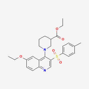 molecular formula C26H30N2O5S B2660985 ethyl 1-[6-ethoxy-3-(4-methylbenzenesulfonyl)quinolin-4-yl]piperidine-3-carboxylate CAS No. 899356-01-5
