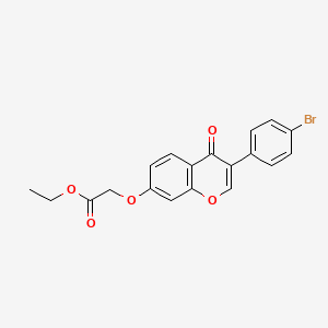 molecular formula C19H15BrO5 B2661002 ethyl 2-((3-(4-bromophenyl)-4-oxo-4H-chromen-7-yl)oxy)acetate CAS No. 610762-52-2