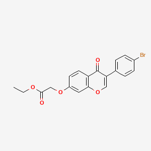 B2661002 Ethyl 2-[3-(4-bromophenyl)-4-oxochromen-7-yl]oxyacetate CAS No. 610762-52-2