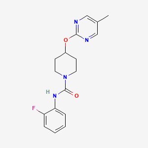 molecular formula C17H19FN4O2 B2661021 N-(2-fluorophenyl)-4-[(5-methylpyrimidin-2-yl)oxy]piperidine-1-carboxamide CAS No. 2379987-71-8