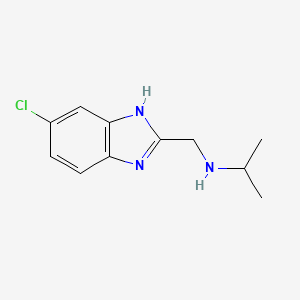 molecular formula C11H14ClN3 B2661051 N-[(6-chloro-1H-benzimidazol-2-yl)methyl]propan-2-amine CAS No. 1087608-21-6
