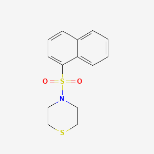 molecular formula C14H15NO2S2 B2661063 4-(naphthalene-1-sulfonyl)thiomorpholine CAS No. 1022346-74-2