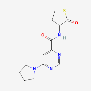 molecular formula C13H16N4O2S B2661072 N-(2-oxothiolan-3-yl)-6-(pyrrolidin-1-yl)pyrimidine-4-carboxamide CAS No. 2034365-23-4