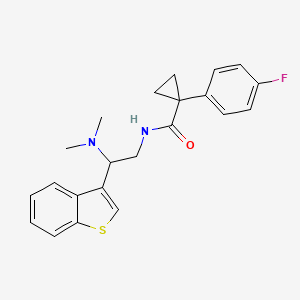 molecular formula C22H23FN2OS B2661164 N-[2-(1-benzothiophen-3-yl)-2-(dimethylamino)ethyl]-1-(4-fluorophenyl)cyclopropane-1-carboxamide CAS No. 2034310-45-5