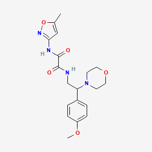 molecular formula C19H24N4O5 B2661172 N'-[2-(4-methoxyphenyl)-2-(morpholin-4-yl)ethyl]-N-(5-methyl-1,2-oxazol-3-yl)ethanediamide CAS No. 941871-47-2