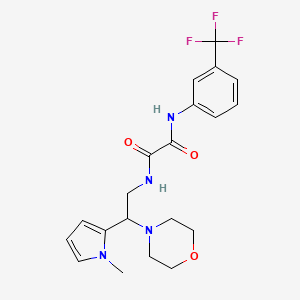 molecular formula C20H23F3N4O3 B2661183 N1-(2-(1-methyl-1H-pyrrol-2-yl)-2-morpholinoethyl)-N2-(3-(trifluoromethyl)phenyl)oxalamide CAS No. 1049375-97-4