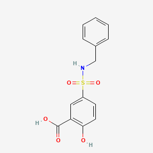 molecular formula C14H13NO5S B2661199 5-(Benzylsulfamoyl)-2-hydroxybenzoic acid CAS No. 327093-03-8