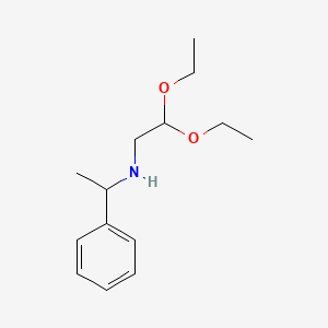molecular formula C14H23NO2 B2661208 (2,2-Diethoxyethyl)(1-phenylethyl)amine CAS No. 76143-77-6