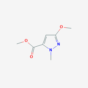 molecular formula C7H10N2O3 B2661219 methyl 3-methoxy-1-methyl-1H-pyrazole-5-carboxylate CAS No. 55781-86-7