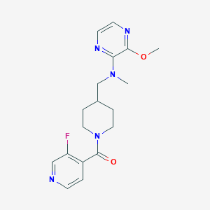 molecular formula C18H22FN5O2 B2661258 N-{[1-(3-fluoropyridine-4-carbonyl)piperidin-4-yl]methyl}-3-methoxy-N-methylpyrazin-2-amine CAS No. 2380086-36-0