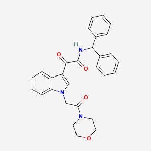 molecular formula C29H27N3O4 B2661262 N-benzhydryl-2-(1-(2-morpholino-2-oxoethyl)-1H-indol-3-yl)-2-oxoacetamide CAS No. 872856-92-3