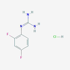 molecular formula C7H8ClF2N3 B2661264 N-(2,4-difluorophenyl)guanidine hydrochloride 