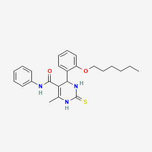 4-(2-(hexyloxy)phenyl)-6-methyl-N-phenyl-2-thioxo-1,2,3,4-tetrahydropyrimidine-5-carboxamide
