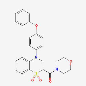 (1,1-dioxido-4-(4-phenoxyphenyl)-4H-benzo[b][1,4]thiazin-2-yl)(morpholino)methanone