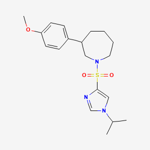 1-((1-isopropyl-1H-imidazol-4-yl)sulfonyl)-3-(4-methoxyphenyl)azepane