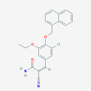 (Z)-3-[3-chloro-5-ethoxy-4-(naphthalen-1-ylmethoxy)phenyl]-2-cyanoprop-2-enamide