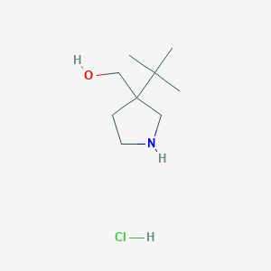 (3-Tert-butylpyrrolidin-3-yl)methanol;hydrochloride
