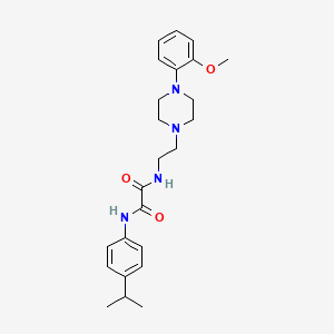 molecular formula C24H32N4O3 B2661303 N-{2-[4-(2-methoxyphenyl)piperazin-1-yl]ethyl}-N'-[4-(propan-2-yl)phenyl]ethanediamide CAS No. 1049576-77-3