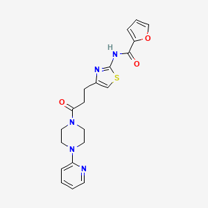 N-(4-(3-oxo-3-(4-(pyridin-2-yl)piperazin-1-yl)propyl)thiazol-2-yl)furan-2-carboxamide