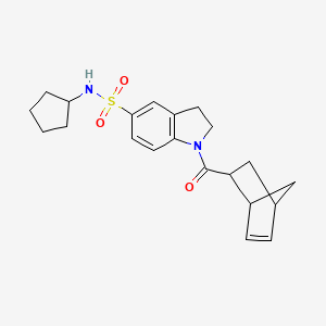 Bicyclo[2.2.1]hept-5-en-2-yl 5-[(cyclopentylamino)sulfonyl]indolinyl ketone