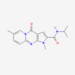 6,12-Dimethyl-2-oxo-N-propan-2-yl-1,6,8-triazatricyclo[7.4.0.03,7]trideca-3(7),4,8,10,12-pentaene-5-carboxamide