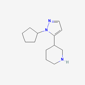 3-(1-Cyclopentyl-1H-pyrazol-5-yl)piperidine