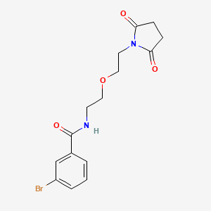 molecular formula C15H17BrN2O4 B2661349 3-bromo-N-(2-(2-(2,5-dioxopyrrolidin-1-yl)ethoxy)ethyl)benzamide CAS No. 2034496-67-6