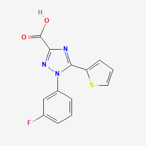 1-(3-fluorophenyl)-5-(thiophen-2-yl)-1H-1,2,4-triazole-3-carboxylic acid