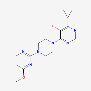 4-Cyclopropyl-5-fluoro-6-[4-(4-methoxypyrimidin-2-yl)piperazin-1-yl]pyrimidine
