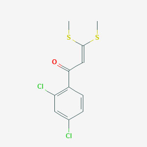 molecular formula C11H10Cl2OS2 B2661356 1-(2,4-Dichlorophenyl)-3,3-bis(methylsulfanyl)-2-propen-1-one CAS No. 56944-69-5