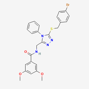 N-((5-((4-bromobenzyl)thio)-4-phenyl-4H-1,2,4-triazol-3-yl)methyl)-3,5-dimethoxybenzamide