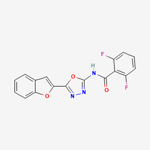 N-(5-(benzofuran-2-yl)-1,3,4-oxadiazol-2-yl)-2,6-difluorobenzamide