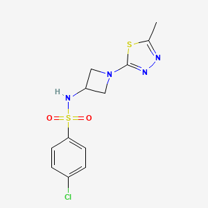 4-Chloro-N-[1-(5-methyl-1,3,4-thiadiazol-2-yl)azetidin-3-yl]benzenesulfonamide