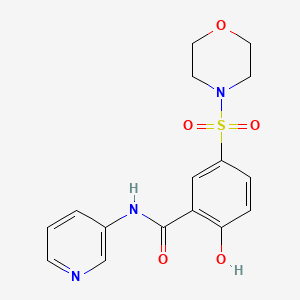 2-hydroxy-5-(morpholinosulfonyl)-N-(pyridin-3-yl)benzamide