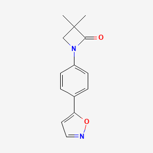 3,3-Dimethyl-1-[4-(1,2-oxazol-5-yl)phenyl]azetidin-2-one