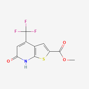 molecular formula C10H6F3NO3S B2661412 Methyl 6-hydroxy-4-(trifluoromethyl)thieno[2,3-b]pyridine-2-carboxylate CAS No. 380419-63-6