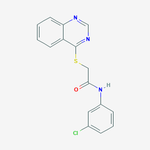 molecular formula C16H12ClN3OS B2661415 N-(3-chlorophenyl)-2-(quinazolin-4-ylthio)acetamide CAS No. 721892-73-5