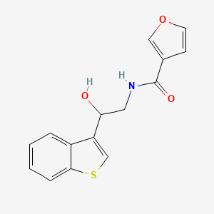 molecular formula C15H13NO3S B2661488 N-[2-(1-benzothiophen-3-yl)-2-hydroxyethyl]furan-3-carboxamide CAS No. 2034256-86-3