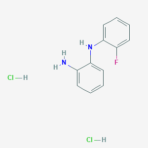 molecular formula C12H13Cl2FN2 B2661500 N1-(2-Fluorophenyl)benzene-1,2-diamine dihydrochloride CAS No. 1783989-94-5
