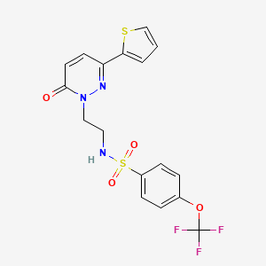 B2661516 N-(2-(6-oxo-3-(thiophen-2-yl)pyridazin-1(6H)-yl)ethyl)-4-(trifluoromethoxy)benzenesulfonamide CAS No. 946240-11-5