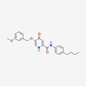 molecular formula C24H26N2O4 B2661662 N-(4-butylphenyl)-5-((3-methoxybenzyl)oxy)-4-oxo-1,4-dihydropyridine-2-carboxamide CAS No. 1021262-01-0