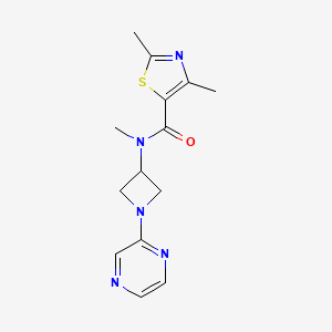 molecular formula C14H17N5OS B2661727 N,2,4-trimethyl-N-[1-(pyrazin-2-yl)azetidin-3-yl]-1,3-thiazole-5-carboxamide CAS No. 2379975-09-2