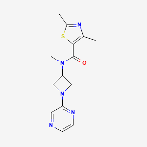 B2661727 N,2,4-Trimethyl-N-(1-pyrazin-2-ylazetidin-3-yl)-1,3-thiazole-5-carboxamide CAS No. 2379975-09-2