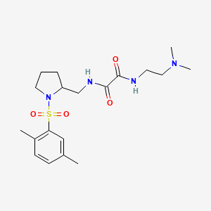 molecular formula C19H30N4O4S B2661729 N-[2-(dimethylamino)ethyl]-N'-{[1-(2,5-dimethylbenzenesulfonyl)pyrrolidin-2-yl]methyl}ethanediamide CAS No. 896284-90-5