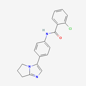 2-chloro-N-(4-(6,7-dihydro-5H-pyrrolo[1,2-a]imidazol-3-yl)phenyl)benzamide