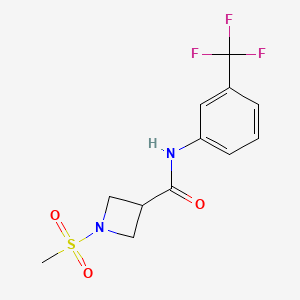 1-(methylsulfonyl)-N-(3-(trifluoromethyl)phenyl)azetidine-3-carboxamide