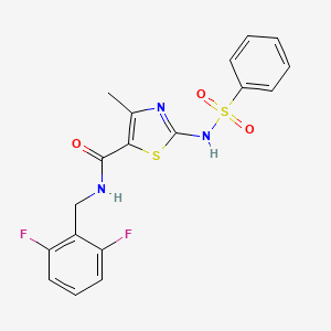 N-(2,6-difluorobenzyl)-4-methyl-2-(phenylsulfonamido)thiazole-5-carboxamide